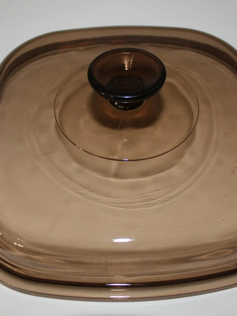 Vintage Pyrex A120 Replacement Lid Only Amber 10.5 inch Square Corning Ware
